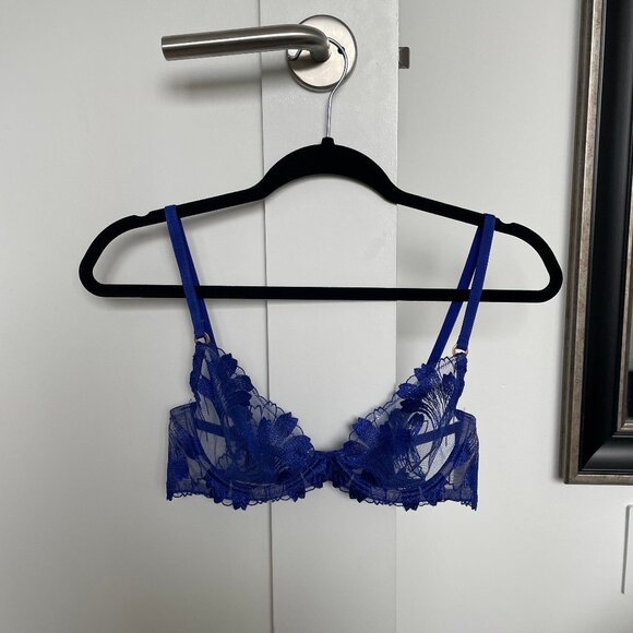 Bluebella Collette Sheer Bra in Electric Blue 30DD - Picture 1 of 8